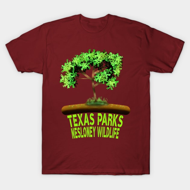 Texas Parks Nesloney Wildlife T-Shirt by MoMido